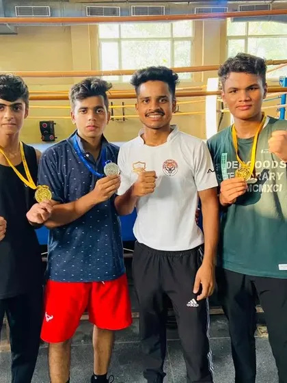 The full team of winners from the CBSE Central Zone Championship. Gold and silver medals are a result of pure dedication.