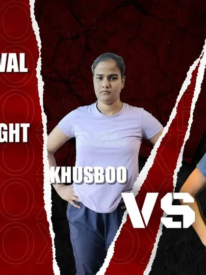 The official fight poster for Heena's flyweight match at the Beach Fight Night. The anticipation before a fight is part of the journey.