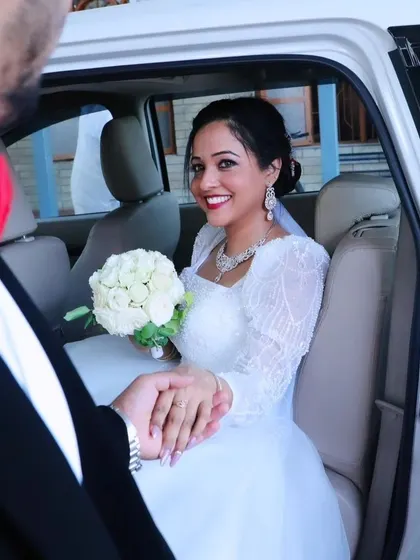 The moment a bride feels truly herself, just turned up a few notches. This candid shot of my lovely client Jittu captures the pure joy and confidence I aim to create with every custom ball gown.