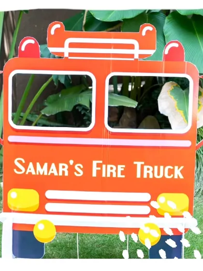 A duplicate image of the fire truck prop.