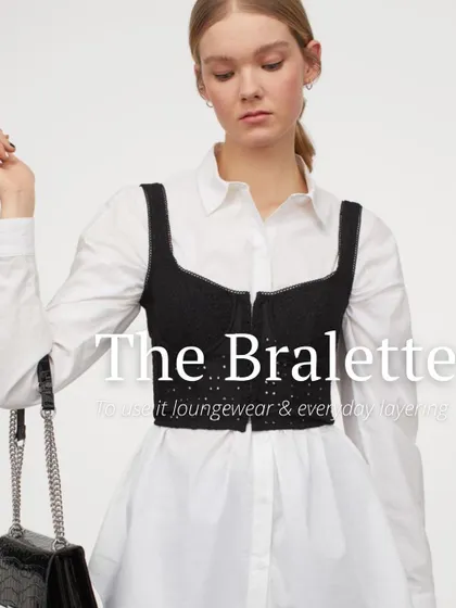 A duplicate view of the versatile bralette layering piece.