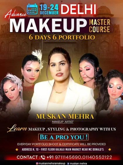 This is your invitation to become a pro. My Advance Makeup Mastercourse is an intensive, hands-on experience designed to give you six portfolio-ready looks in just six days.