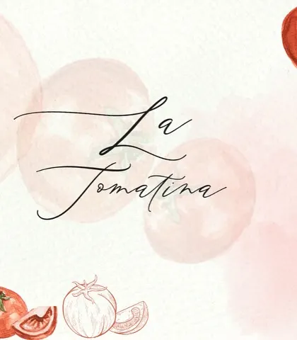 The official event branding, featuring a watercolor tomato design and elegant script that set the tone for this unique and artistic Haldi celebration.