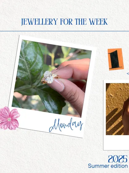 A glimpse of a floral-inspired diamond cluster ring, perfect for adding a touch of nature's beauty to your look. This piece is part of my "Jewellery for the Week" series.