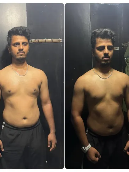 This is what 60 days of consistency and clean eating can do. This client has started his journey to reduce body fat and build a solid foundation of muscle.