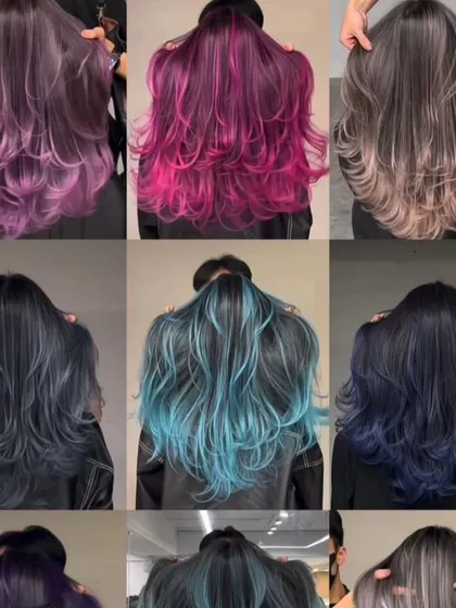 More inspiration for vibrant hair color. Whether you want a full head of color, a colorful ombre, or bright highlights, we can make it happen.