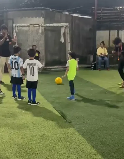 A penalty kick demonstration, where our coach explains the rules to ensure a fair and fun shootout for everyone.