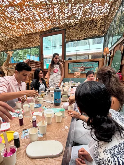 Another shot from our Jesmonite and Matcha Bar workshop. The combination of crafting and delicious treats made for a perfect Saturday morning.