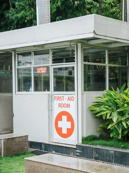 Your safety is my top priority. Our facility is equipped with a dedicated and clearly marked First-Aid room, ensuring we are always prepared to handle any situation and provide immediate care when needed.