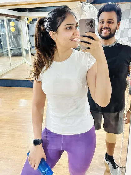 My husband is my forever workout partner. It's always more fun when you have someone to share the journey with.