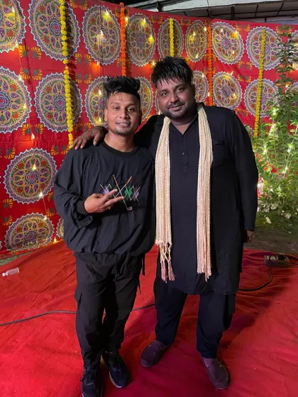 On a shoot with comedian Naeem Puttan. It's always a fun time on set when you're surrounded by great people.