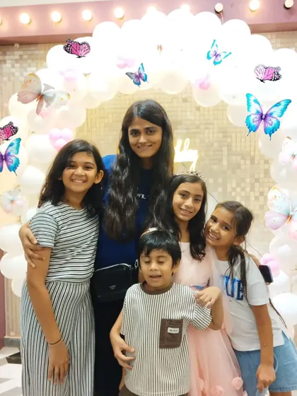 A happy family moment from Avisha's 10th birthday party. It's my goal to create a space where kids and parents can celebrate together.