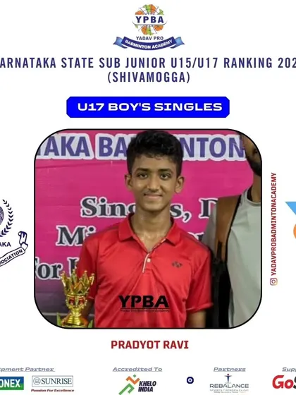 These posters highlight the consistent success of my junior and sub-junior players across various state-level tournaments in Karnataka, Tamil Nadu, and Assam, showcasing their achievements in singles and doubles categories.