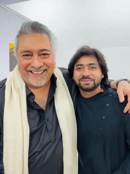With the versatile and brilliant musician Ranjit Barot ji during the concert in Chennai. His energy and musical vision are incredible.