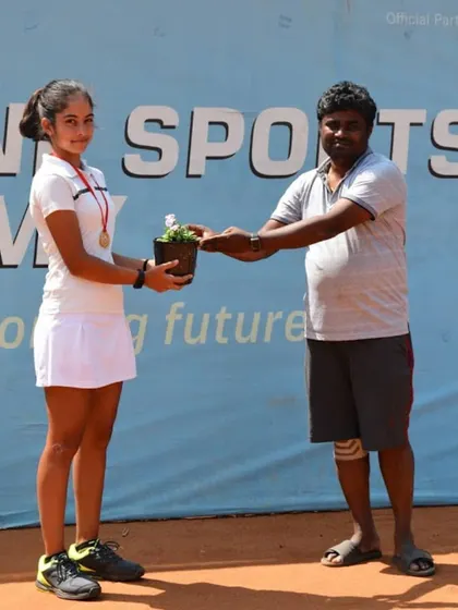 The Girls U18 runner-up is awarded her prize at the AITA CS 3 tournament. Our events are professionally officiated to ensure fair play and a positive experience for all athletes.