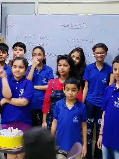 A happy moment from one of our abacus classes. We believe in celebrating progress and making learning a joyful experience.