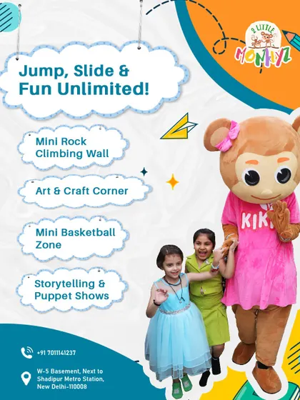 There's something for every child here. We offer a variety of activities including a mini rock climbing wall for adventurous spirits, an art and craft corner for creative minds, and even puppet shows for enchanting story times.