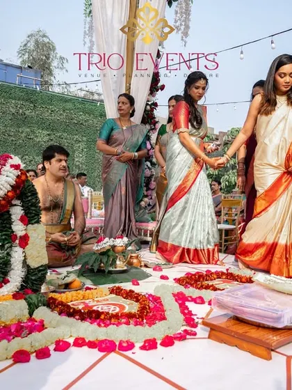 A traditional South Indian wedding ceremony in Lonavala, where family members participate in the sacred rituals. I ensure every tradition is honored with grace.