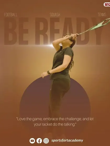 We believe in loving the game and embracing the challenge. This image of a player perfecting her serve captures the dedication and resilience we teach on the tennis court.