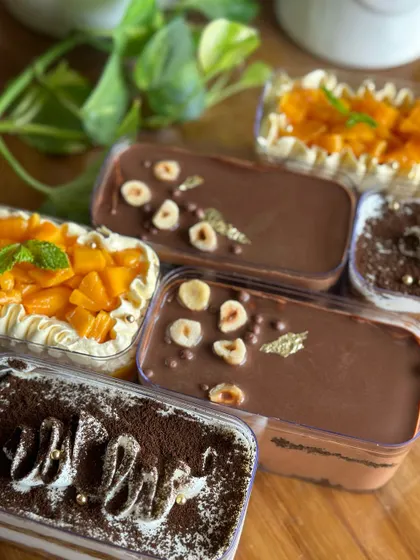 Another shot of our delicious and convenient cake tubs, a popular choice for sales and easy gifting.