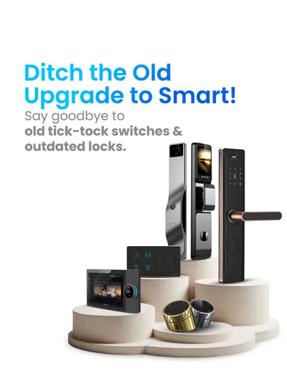 Ditch the old and upgrade to smart. It's time to say goodbye to old tick-tock switches and outdated locks and embrace a fully integrated smart home solution.