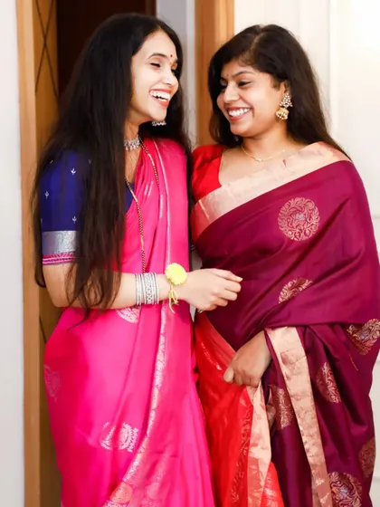 The shared laughter between sisters or best friends is a precious memory. We make sure to capture these important relationships and candid interactions.