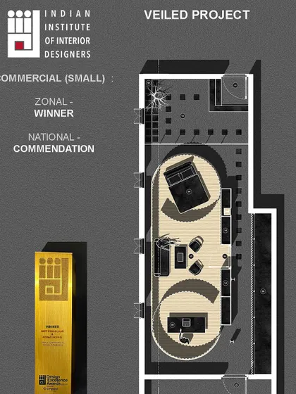 We are honored to receive recognition from the Indian Institute of Interior Designers (IIID). Our retail work was awarded in the Commercial (Small) category, a testament to our team's dedication to creating impactful and innovative spatial designs.