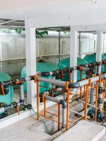 Clean water is non-negotiable. This is a look at our advanced filtration system, which works around the clock to ensure our pools meet the highest standards of hygiene and water purity for the safety of all our swimmers.