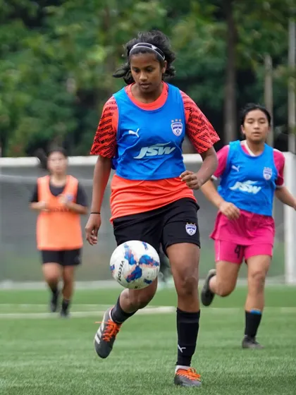 From our weekly training sessions to representing the club in the Karnataka Women's League. Rheanna Jacob puts in the hard work during a friendly match.