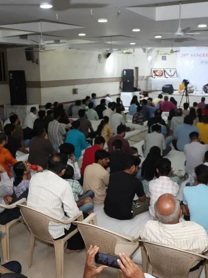 The audience is an integral part of any performance. This image captures the attentive listeners at the Saptak Sangeet Sankalp in Ahmedabad, whose energy and appreciation make every concert a success.