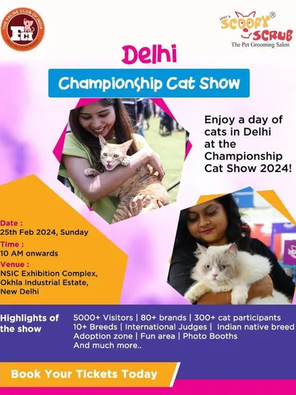 Announcing our partnership with the Delhi Championship Cat Show. With over 300 cat participants and thousands of visitors, it's a highlight event for feline lovers.
