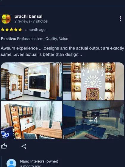 We are thrilled when the final result exceeds expectations. This client review mentions that the "actual is better than design," which is the highest compliment for our design and execution process.
