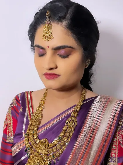 A detailed shot of the eye makeup for a client who wanted a subtle yet elegant look. The focus is on a wash of color on the lids and clean definition.