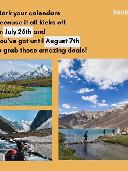 Our early bird sale is on! This is your chance to grab amazing deals on your dream treks and trips. Mark your calendars.