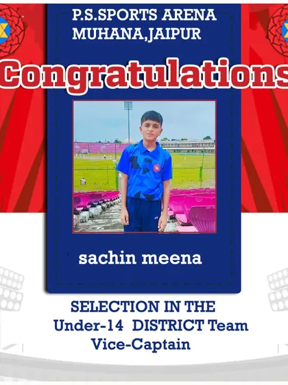 Another one of our young guns, Sachin Meena, was selected as the Vice-Captain for the Under-14 District Team. We are proud to see him take on a leadership role.