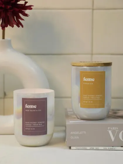 We are kinda obsessed with these fragrances. Our holographic jars look so chic and modern.