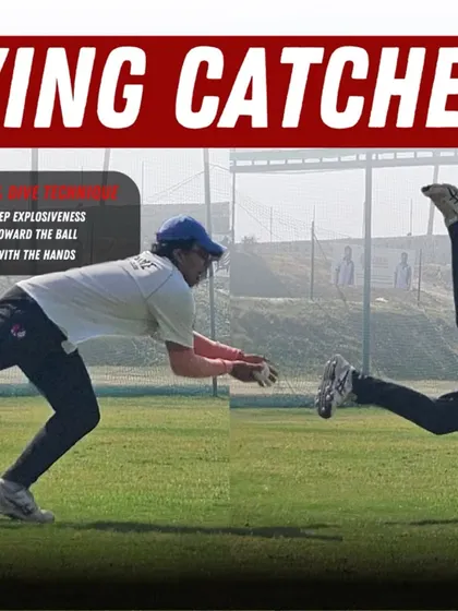 The dive itself requires explosive power in your first step and leading with your hands. As you dive, watch the ball all the way into your hands, using the reverse cup method for fast, flat catches.