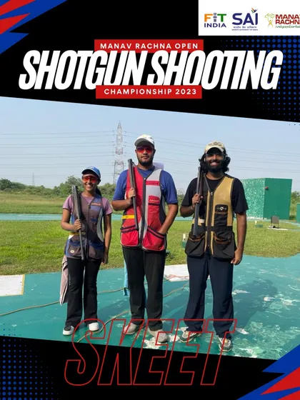 The top three finalists of the Skeet event at our Open Shotgun Shooting Championship, a fiercely contested final that ended in a thrilling shoot-off.