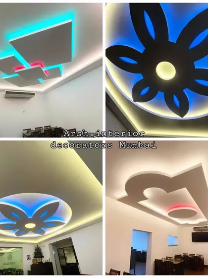 A showcase of creative floral and geometric designs, all brought to life with a combination of warm white and colorful LED lights.