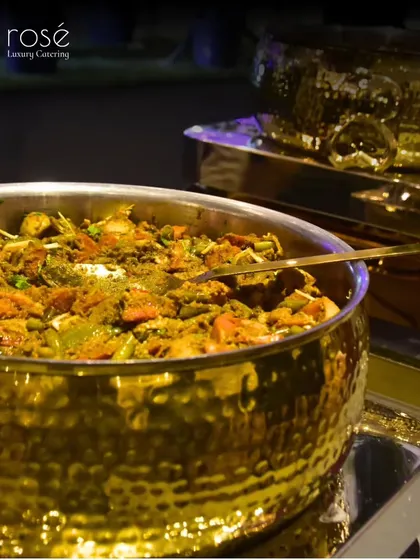 A vibrant mixed vegetable dish, showcasing the fresh and colorful ingredients we use. Our vegetarian main courses are as thoughtfully prepared and flavorful as our non-vegetarian options.