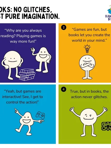 Books vs. Games: In books, the action never glitches, and you get to create the entire world in your mind. It's pure, uninterrupted imagination.