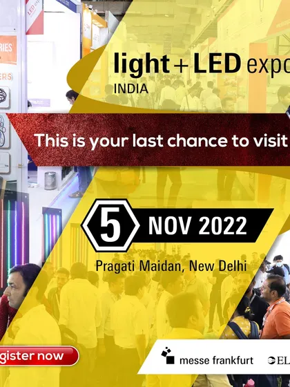 This is your last chance to visit. A graphic overlay on a busy show floor scene creates urgency for attendees on the final day.