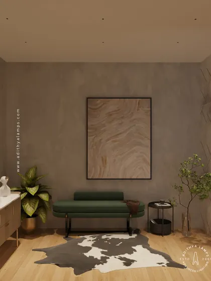 This elegant sitting area is illuminated by our ultra-sleek Pin Spot lights. With a deeply recessed lens, these 'J fixtures' provide powerful, glare-free lighting from a compact source, making them ideal for creating a calm and sophisticated ambiance.