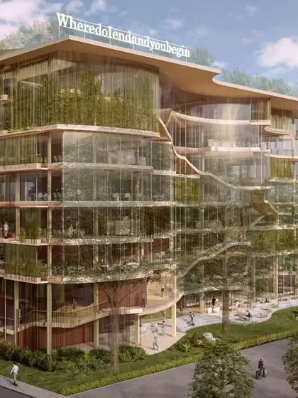 Renders from our competition proposal for the International Organisation for Migration Headquarters in Geneva. The design focused on post-pandemic needs, emphasizing flexibility, social interaction, and sustainability with a timber structure and integrated vertical gardens.