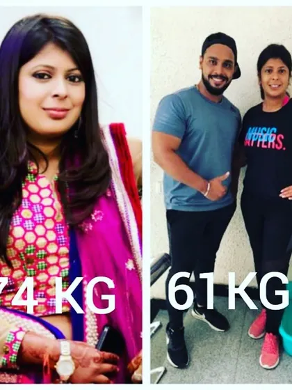 This client lost 13 kg in 3 months. Her dedication to my custom fat loss program and meal plan delivered this amazing transformation.