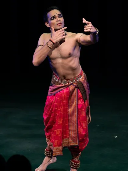 An expressive moment from my Canada tour, capturing the 'bhava' or emotion of the piece.