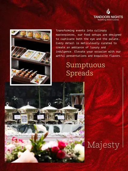 A closer look at our sumptuous buffet spreads, where every detail is curated to captivate the eye and the palate, transforming an event into a culinary masterpiece.