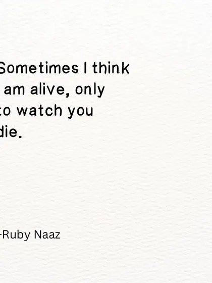A provocative line of poetry that asks a deep question: Why do you think you are alive?