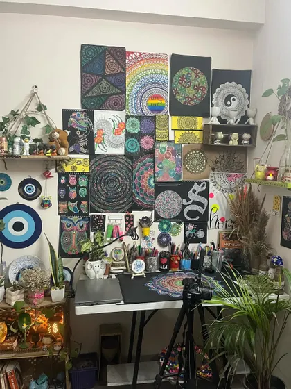 Another view of my art space, filled with my creations. This is an appreciation post for myself and my journey.