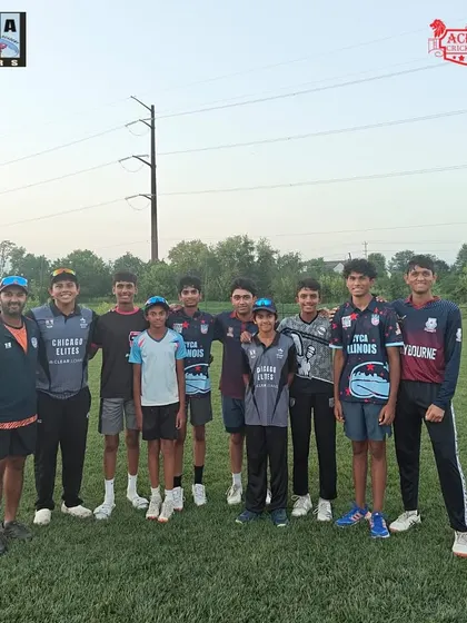Our coaches with a group of talented young players from the Chicago Youth Cricket Academy. These sessions are intense, productive, and build a strong sense of team camaraderie.